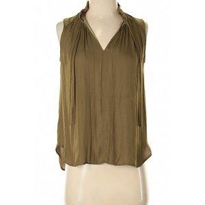 Ann Taylor LOFT Sleeveless Blouse XXS Army Green